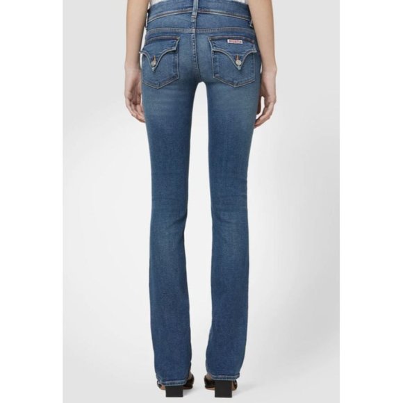 HUDSON Beth Mid-Rise Baby Bootcut Jean Size 31 Women's Distressed Blue Size 12 - Picture 2 of 13